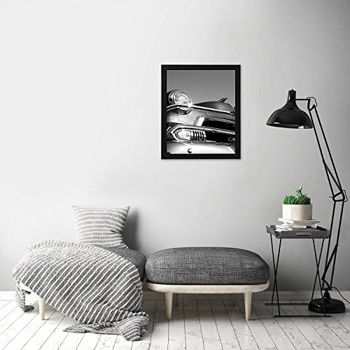 Americanflat 18x24 Poster Frame - Black Engineered Wood with Polished Plexiglass - Wide Picture Frame for Vertical or Horizontal Wall Display - Epic Collection - Black - Image 4