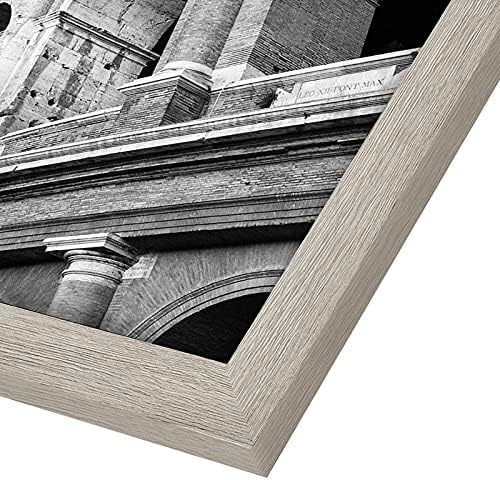 Americanflat 20x24 Poster Frame - Driftwood Engineered Wood with Polished Plexiglass - Wide Picture Frame for Vertical or Horizontal Wall Display - Epic Collection - Driftwood - Image 6