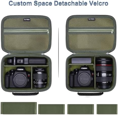 Small Camera Case Bag for Canon EOS Rebel T7/R50//R100 DSLR Camera Green - Image 3