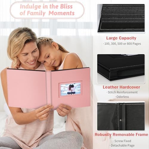 Popotop 4x6 Photo Album Holds 800 Pictures, Vegan Leather Hardcover - Image 4