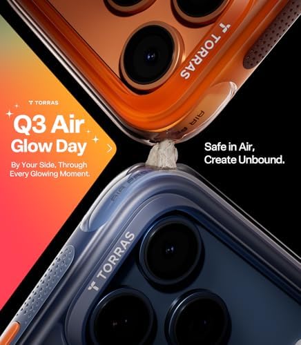 TORRAS Ostand Q3 Air for iPhone 17 Pro Max Case with 360 Magnetic Stand, Fit for MagSafe, Mil-Grade Drop Tested, Camera Control Button, Shockproof Phone Case for iPhone 17 Pro Max 6.9", Midnight Blue - Image 2