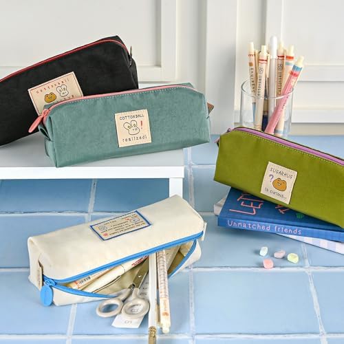 Monolike Unmatched Friends Block Pencil Case, Green - Pencil Pouch, Portable Pencil Bag, Pencil Case, Office Pouch case, Soft - Image 7