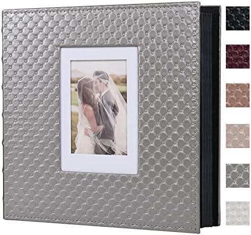 RECUTMS Self Adhesive Photo Album, Leather Scrapbook Album DIY 60 Pages by RECUTMS