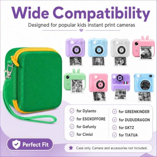 PAIYULE Kids Instant Print Camera Case for ESOXOFFORE for Dylanto GrasGreen - Image 2
