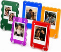 Sliner 5 Pack Colorful Acrylic Picture Frame for 4.21 x 3.46 Inch Instant Film Photos, Magnetic Desktop Display Frames Compatible with I-type/600/sx-70 Photo by Sliner