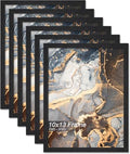 Fxojyvo 10x13 Picture Frame Set of 6 Black Engineered Wood Wall Hanging by Fxojyvo