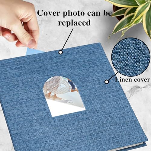 Vienrose Self Adhesive Photo Album Arch Window Scrapbook 40 Pages Blue - Image 3