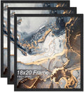 Fxojyvo 18x20 Picture Frame Black Engineered Wood Wall Hanging by Fxojyvo