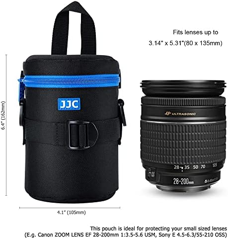 JJC Deluxe Lens Case Pouch Bag for Camera Lens Below 3.1" x 5.3"(D x L) - Image 3