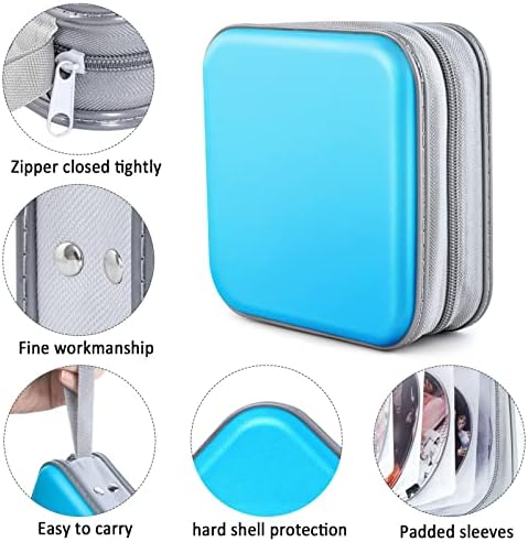 40‑Capacity Hard Plastic CD/DVD Binder for Car, Home & Travel - Image 2