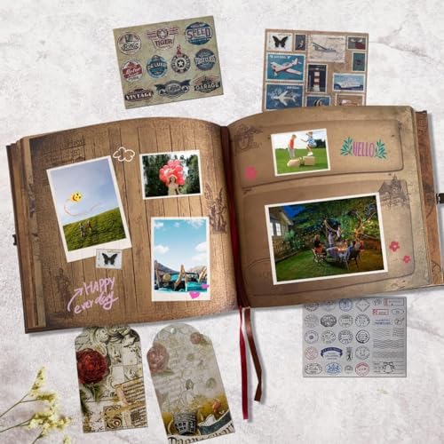 Our Adventure Book 146-Page DIY Handmade Scrapbook, Embossed Leather Cover - Ideal for Memories, Anniversary, Wedding, and Best Friend Gift - Inspired by the 'Up' Saga(Ball - Our Adventure Book) - Image 6