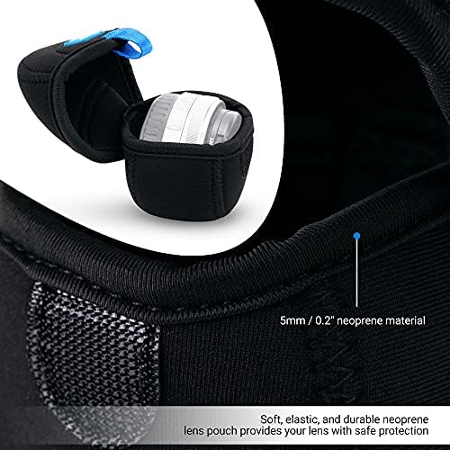 JJC Small Neoprene Camera Lens Pouch Case, Fits Lens up to 2.4 x 1.6inches - Image 3