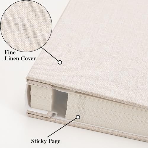 Vienrose Self Adhesive Photo Album Arch Window Scrapbook 120 Pages Beige - Image 2