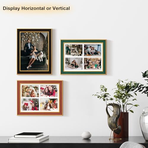 Suede 11x15 Picture Frame Display 4 Opening 5x7 Picture Frames Collage Wall Decor with Mat,Multi Photo Frame for Plexiglass,Wall Decor,1Pack,Brown - Image 6
