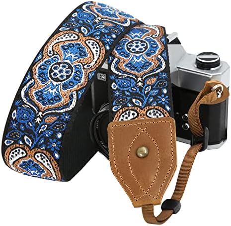 Padwa Lifestyle 2" Wide Classic Crazy Horse Art Cowhide Head Cotton Camera Straps for Photographers by PadwaLifestyleCameraStrap