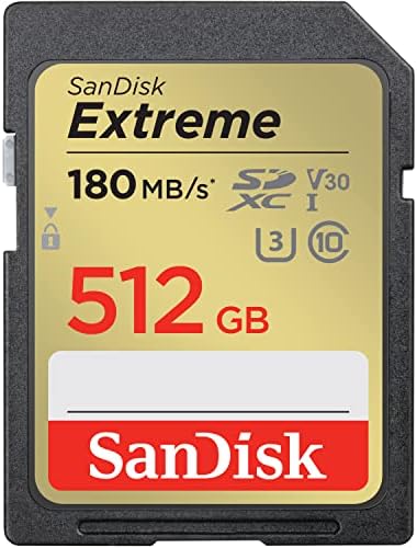 SANDISK 512GB Extreme SDXC UHS-I Memory Card - C10, U3, V30, 4K, UHD, SD Card - SDSDXVV-512G-GNCIN by Unknown