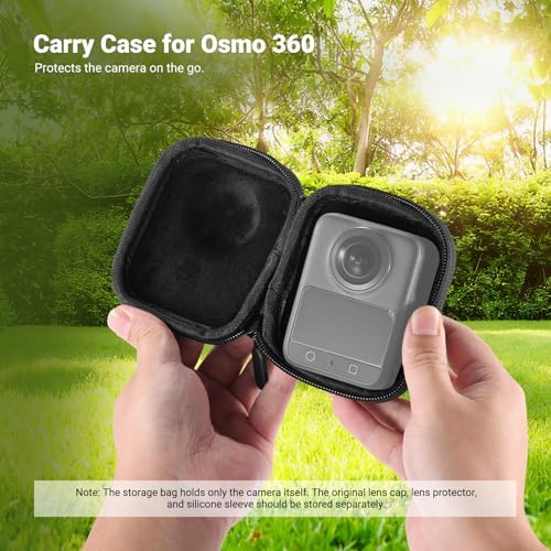 NEEWER Storage Case Compatible with DJI Osmo 360 Only, Protective Portable Splashproof Dustproof Travel PU Hard Shell Carrying Bag Action Camera Accessories with Carabiner, AC040 - Image 2