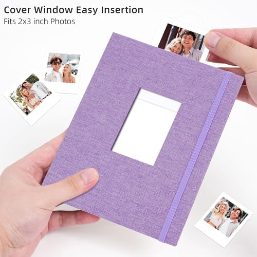 Vienrose Mini Polaroid Photo Album 208 Photos 2x3 Inch Purple 1 PACK - Image 6