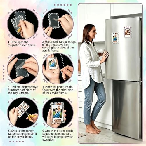 10 Sets 2.36 x 3.54 Inch Clear DIY Acrylic Magnetic Frame Craft Kit - Image 3