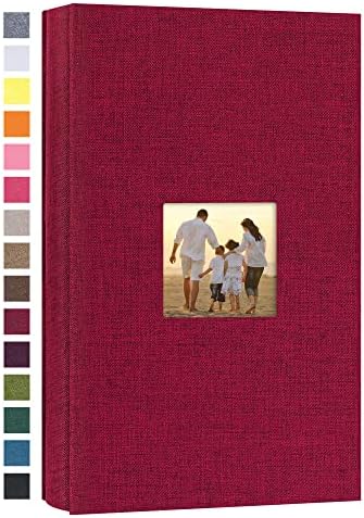 potricher Photo Album 4x6 Pictures, 300 Pockets, Linen Cover, Red by potricher