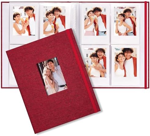 Vienrose Mini Polaroid Photo Album 208 Photos 2x3 Inch Red 1 PACK by Vienrose