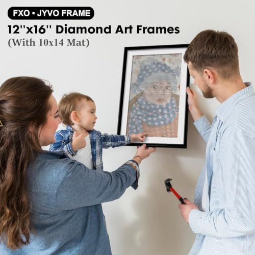12x16 Frame Set of 4 for Diamond Art Painting 30x40cm Engineered Wood Black - Image 2