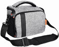 FOSOTO Compact SLR/DSLR Stylish Camera Bag Case Compatible for Nikon P900 B500 D3500 D5600 D7500, Canon EOS T6 T7i T5 4000D 80D, Sony A73 Mirrorless Camera Shoulder Case Waterproof Rain Cover (Gray) by FOSOTO