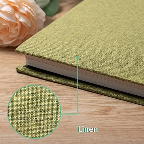 Large Photo Album Self Adhesive Scrapbook Album for 4×6 5×7 8×10 Pictures DIY Magnetic Linen Cover Album 60 Pages for Family Wedding Gifts with Metal Pen and Plastic Board - Image 4