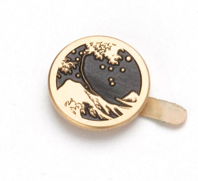 Kanagawa Wave Pattern Camera Hot Shoe Cover Shutter Button for Sony A1 A7C A7CR A7CII A7R A7M2 A7M3 A6700 A6600 A6500 A6400 A6300 (Copper Alloy-Shutter Decorative Button) by DBZZ