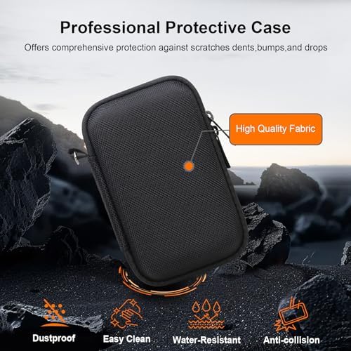 RAIALL Camera Case for Canon PowerShot SX740 HS/ SX730 HS/ SX720 HS/ SX620 HS Digital Camera, Hard Carrying Case Protective Travel Bag, Mesh Pocket for Batteries and USB Cable, Black+Orange - Image 6