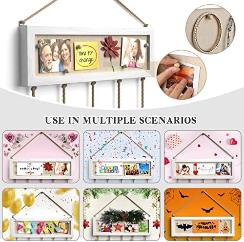 Bikoney Collage Picture Frame with Bulletin Board Photo Display - White - Image 3