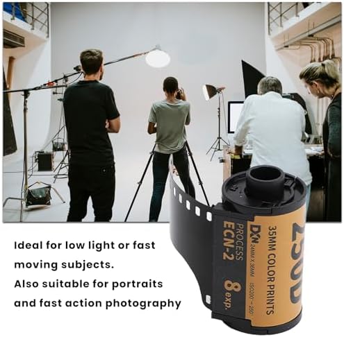 35mm Film Roll, 35mm Color Print Film Wide Exposure Range, ECN 2 Process Colour Print Camera Film for 135 Camera, 8 Sheet, 200-250 - Image 4