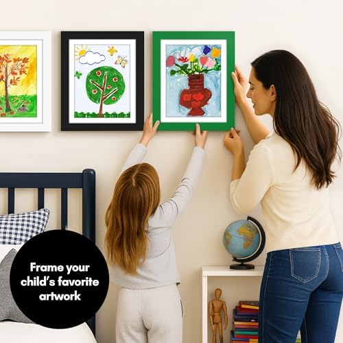 Americanflat 8.5x11 Changeable Kids Art Frame - Shamrock Green - Image 2
