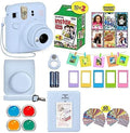 Fujifilm Instax Mini 12 Instant Camera Pastel Blue + Shutter Compatible Carrying Case + Fuji Film Value Pack (20 Sheets) + Shutter Accessories Bundle, Color Filters, Photo Album, Assorted Frames. by FUJIFILM
