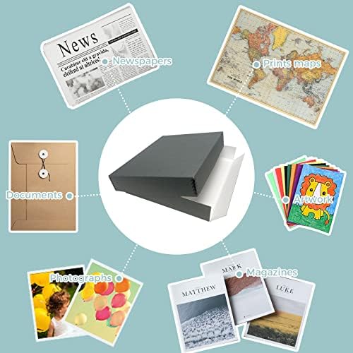 Golden State Art, Drop Front Archival Storage Box, Gray, 14.75x18.75x3 Inch - Image 6