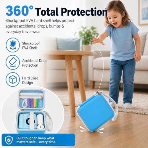 PAIYULE Kids Instant Print Camera Case for ESOXOFFORE for Dylanto Blue - Image 3