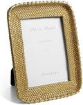 Cuspin 4x6 Gold Picture Frame, Vintage Rattan Textured Resin Photo Frame by Cuspin