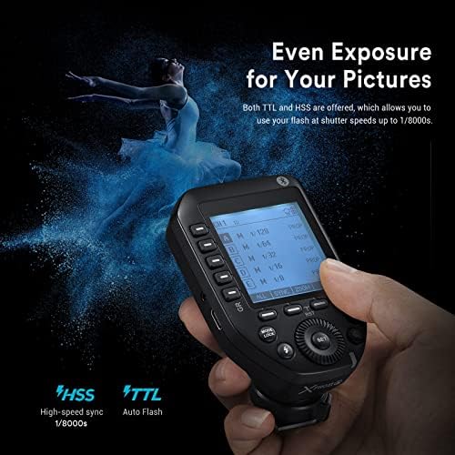 Godox XProII-S Wireless Flash Trigger for Sony Cameras, 2.4G TTL Wireless Flash Transmitter HSS 1/8000S, TCM Transform Function, Bluetooth Connection, New Hotshoe Locking, Large LCD Display - Image 3