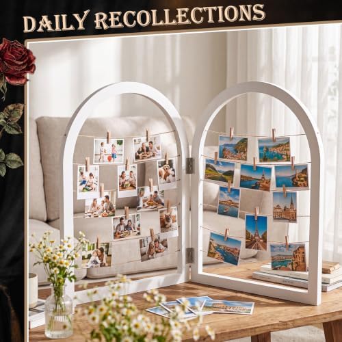 Briwooody 2 Panel 24 x 18 Inch Photo Display Board Frame - Image 5