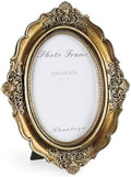 Cuspin 5x7 Gold Picture Frame Vintage Ornate Oval Resin Frame by Cuspin