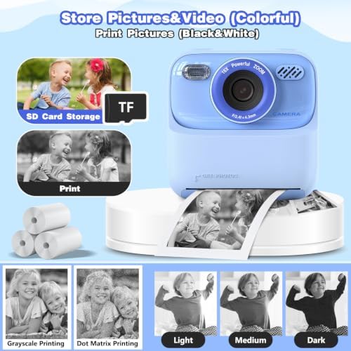 masterbee Kids Camera Instant Print Photo, Birthday Gifts for Girls and Boys, Kids Digital Camera Toys, 1080P HD Video, 3 4 5 6 7 8 9 10 11 12 Year Old Boy Gifts/Girl Gifts - Image 6