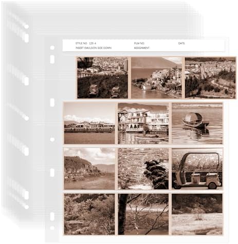 120 Film Negative Sleeves Archival Storage Pages,100 Pack by XUGONPOTO
