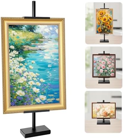 AZEAM 29" Adjustable Tabletop Easel Stand, Black Metal Easel for Display by AZEAM