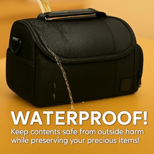 Large Digital Camera / Video Padded Carrying Bag / Case for Nikon, Sony, Pentax, Olympus Panasonic, Samsung, and Canon DSLR Cameras + eCostConnection Microfiber Cloth - Image 4