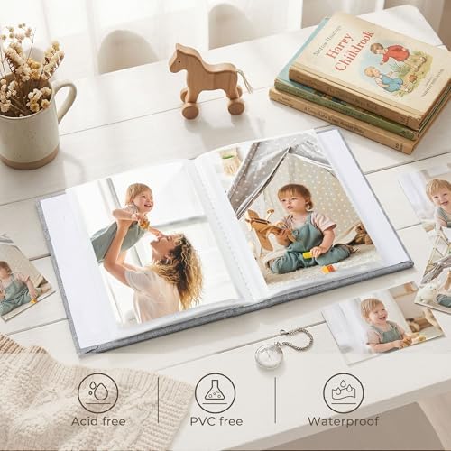 Vienrose 4x6 Mini Photo Album, 2 Pack, 52 Photos, Grey - Image 5