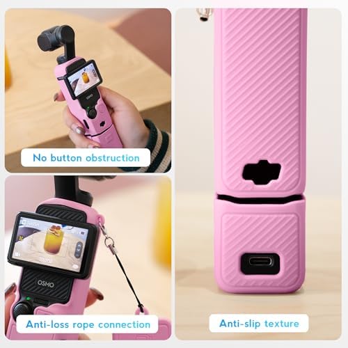 Silicone Case for DJI Osmo Pocket 3/Xtra Muse, Rose - Image 5