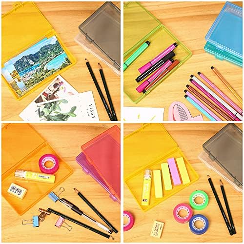 Photo Storage Box 4x6, 18 Inner Photo Case Large Photo Organizer Acid-Free Photo Box Storage Photo Keeper Photo Storage Case, Plastic Craft Storage Box for Photo Stickers Stamps Seeds (9 Colors) - Image 5