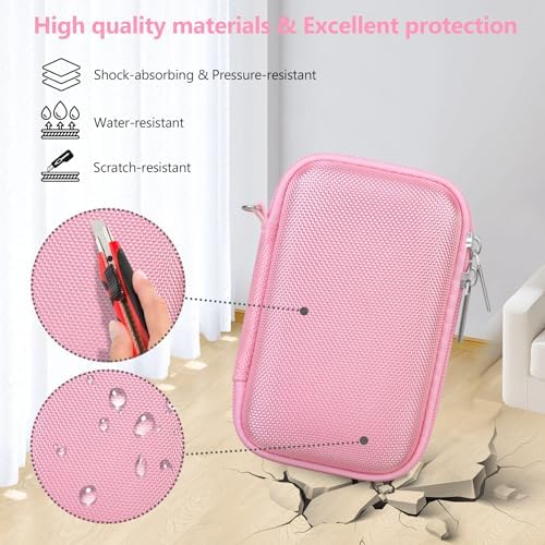 Camera Case for Panasonic LUMIX ZS99 / ZS300 Digital Camera, Pink - Image 4