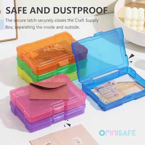 4x6 Photo Storage Cases, 6 Inner Colorful Plastic Craft Container - Image 5