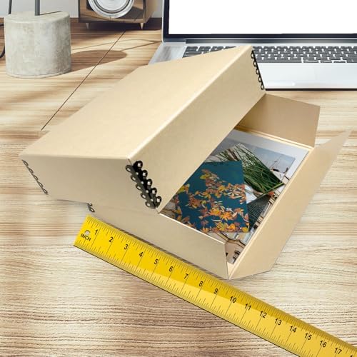 Golden State Art, Archival Drop Front Storage Box, Tan-9.25x11.75x3 Inch - Image 4